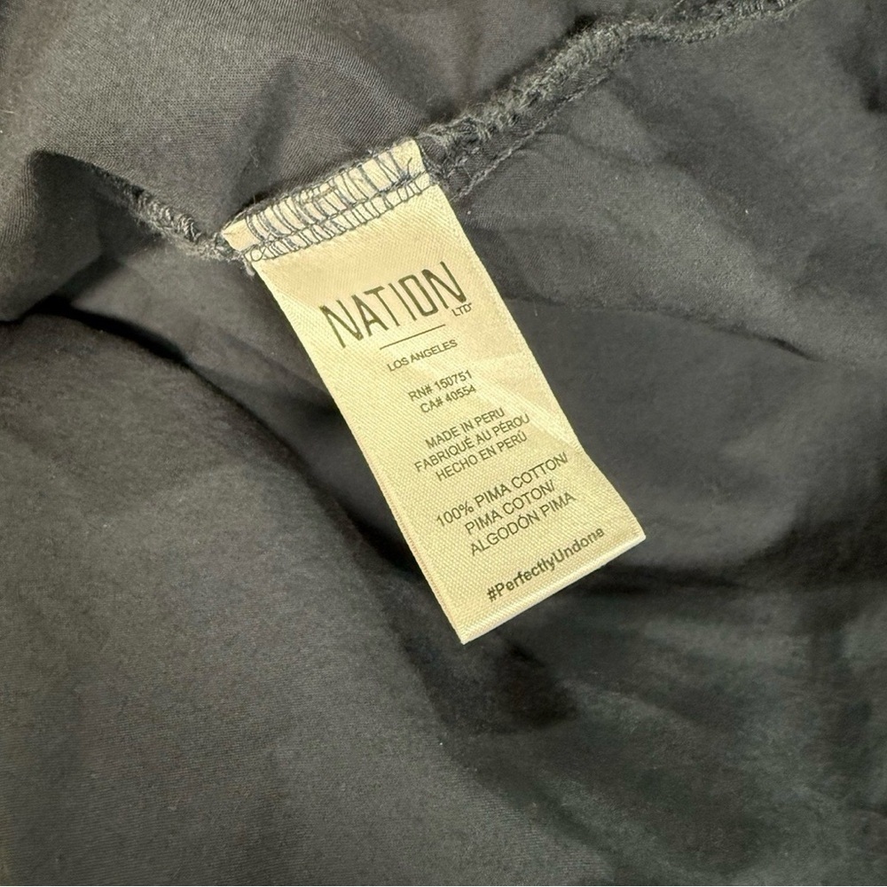 Nation LTD Women's Sz Medium Tilly Ruffle Long Sleeve Blouse Night Horizon Blue - Picture 4 of 6